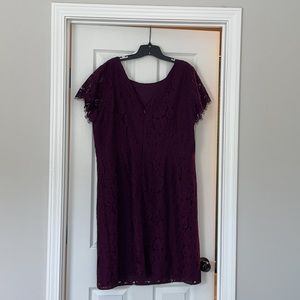 NWT Loft Dark Purple size 16W dress